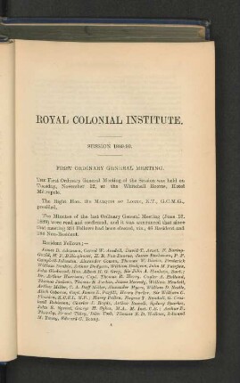 First Ordinary General Meeting: A Winter Tour in South Africa. Sir Frederick Young, K.C.M.G.
