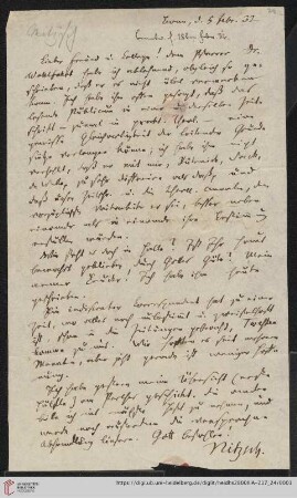Korrespondenz Karl Immanuel Nitzsch / Carl Ullmann: Brief von Karl Immanuel Nitzsch an Carl Ullmann