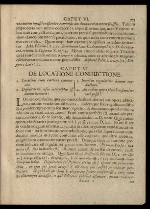 Caput VI. De Locatione Conductione.