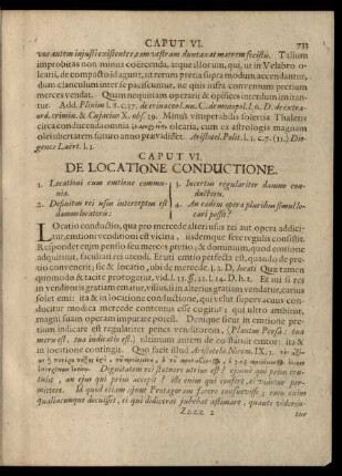 Caput VI. De Locatione Conductione.