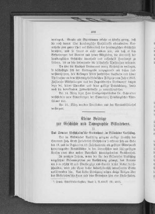 Kleine Beiträge zur Geschichte und Topographie Billwärders.