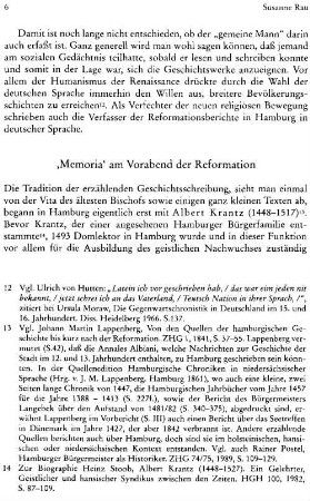 'Memoria' am Vorabend der Reformation