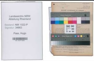Entnazifizierung Hugo Pass , geb. 19.09.1892 (Richter)