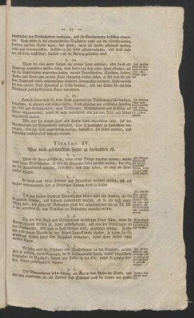 Titulus IV. Was nach gedämpftem Feuer zu beobachten ist.