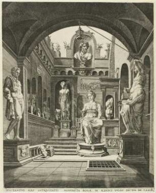 Der Statuenhof der Casa Sassi