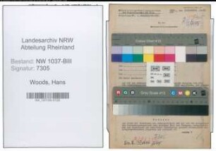 Entnazifizierung Hans Woods , geb. 30.08.1901 (Bademeister)
