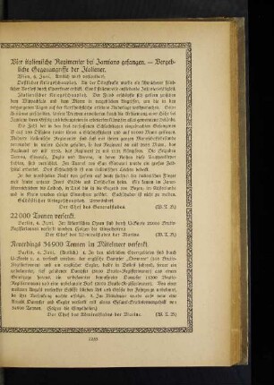 Vier italienische Regimenter bei Jamiano gefangen. - Vergebliche Gegenangriffe der Italiener.