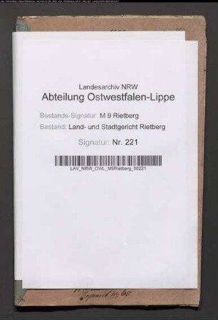Erblasser: Kampmeyer, Konrad: Testament