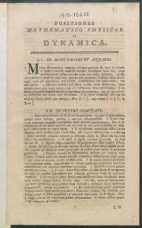 §. II. De Centro Gravitatis