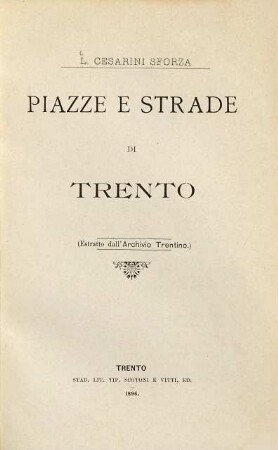 Piazze e strade di Trento