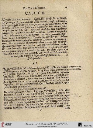 Caput II: Negotia cum uno nummo
