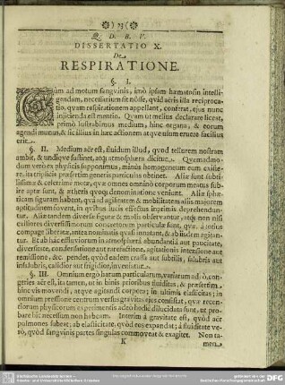 Dissertatio X. De Respiratione