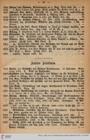 Kanton Solothurn (Nr. 1857 - 1875)