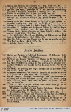 Kanton Solothurn (Nr. 1857 - 1875)