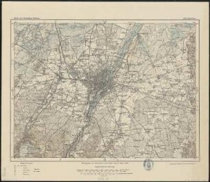 Bl. 638: München, 1909 : 638 : München. - Hrsg. 1894, berichtigt 1909. - Berlin , 1909. - 1 Kt.