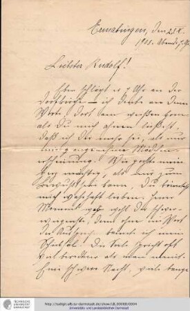 Brief vom 23.10.1903
