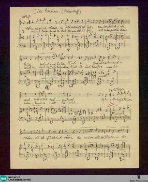 Der Gärtner. Fragments - Mus. Hs. 1400,9 : V, pf; a; RebF CF 105