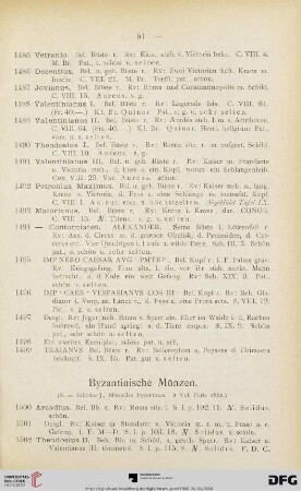 Byzantinische Münzen (Nr. 1500-1529)