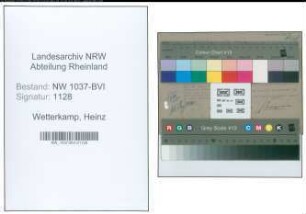 Entnazifizierung Heinz Wetterkamp , geb. 26.01.1913 ()