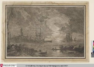 [Le Port de mer au clair de lune; Der Hafen im Mondschein]
