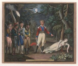 Illustration zu Friedrich Schillers Drama "Die Räuber", 5. Akt, 2. Szene