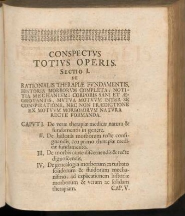 Conspectvs Totivs Operis