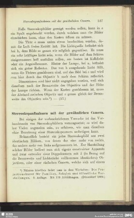 Stereoskopaufnahmen mit der gewöhnlichen Camera.