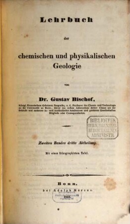 Lehrbuch der chemischen und physikalischen Geologie, 2,3