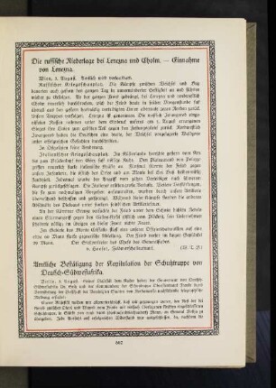 Die russische Niederlage bei Lenczna und Cholm. - Einnahme von Lenczna.