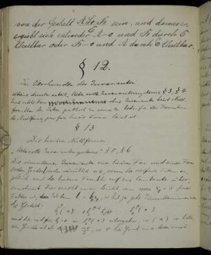§ 12. Das Verschwinden der Invarianten
