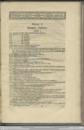 Sectio I. Regnum Animale