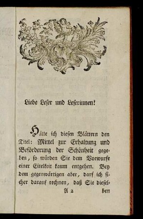 Liebe Leser und Leserinnen!