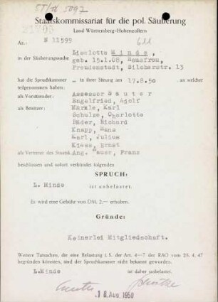 Minde, Liselotte