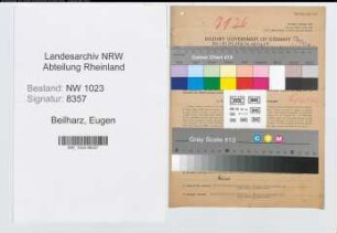 Entnazifizierung Eugen Beilharz , geb. 05.12.1897 ()