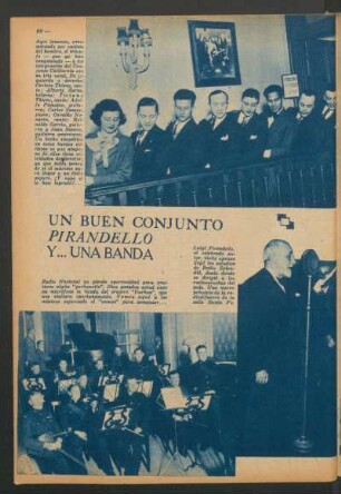 Un buen conjunto Pirandello y ... una banda