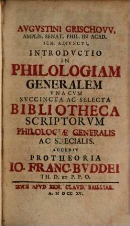 Introductio in philologiam generalem
