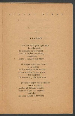 I - A la rima