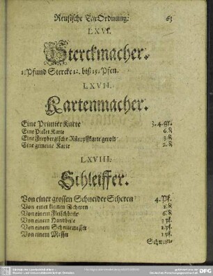 LXVIII. Schleiffer