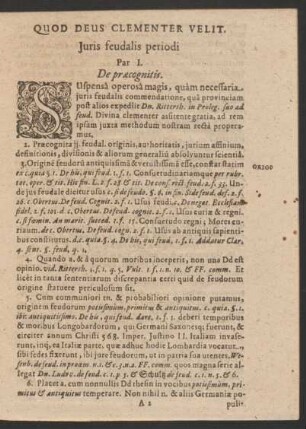 Iuris feudalis periodi Par I. De praecognitis.