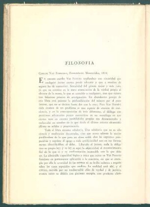 Filosofía : Carlos Vaz Ferreira, Fermentario