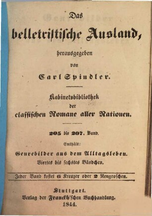 Genrebilder aus dem Alltagsleben, 4/6