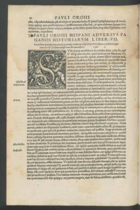 Pauli Orosii Hispani Adversus Paganos Historiarum Liber .VII.