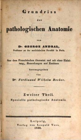 Grundriß der pathologischen Anatomie, 2. Specielle pathologische Anatomie