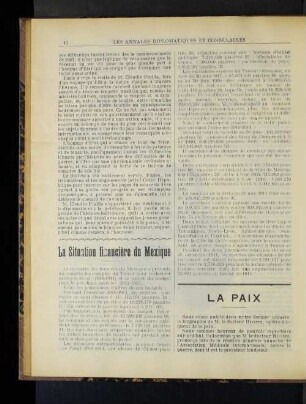 La Situation financiere du Mexique