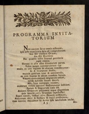 A2r-A4v, Programma Invitatorium