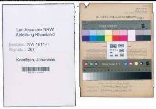 Entnazifizierung Johannes Koerfgen , geb. 29.01.1908 (Arbeiter)
