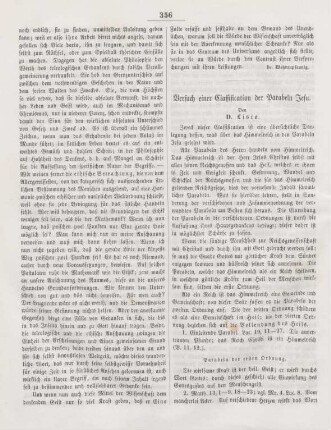 356-360 Versuch einer Classification der Parabeln Jesu