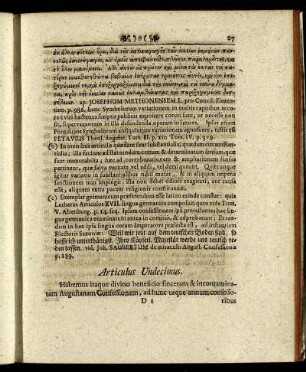 Articulus Undecimus. - Articulus Vigesimus.