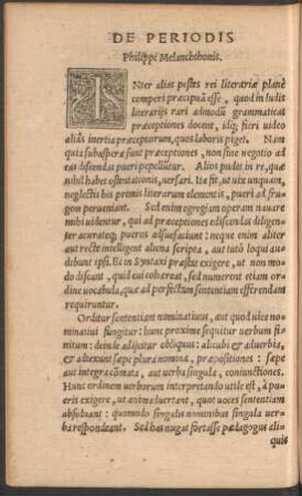 De Periodis Philippi Melanchthonis.
