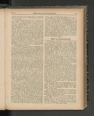 Brief aus Konstantinopel.